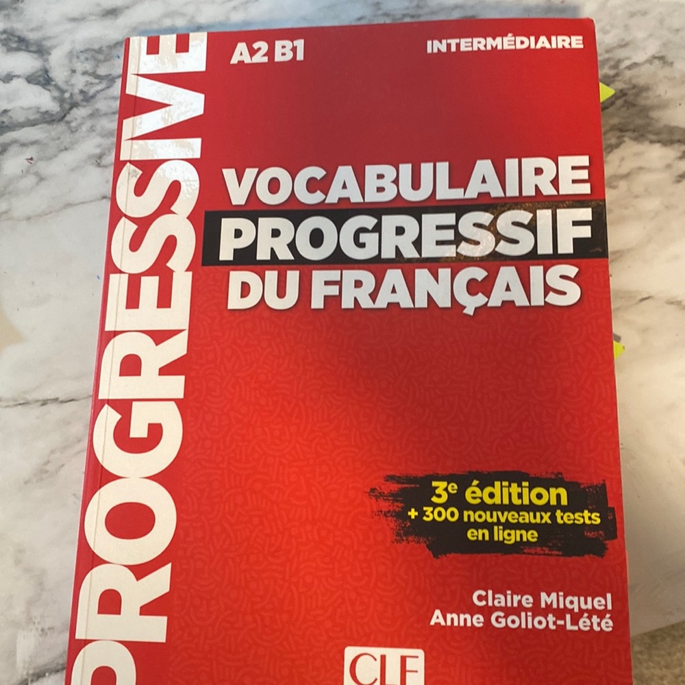 vocabulario progress of du Francais